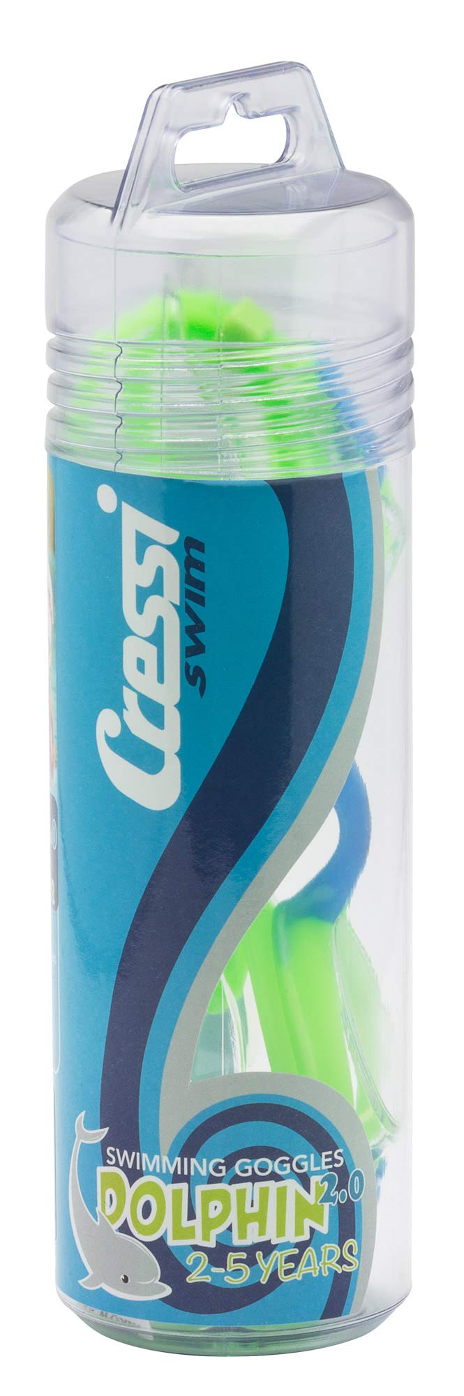 Cressi Dolphin 2.0, Lima/Azul, Clear Lens