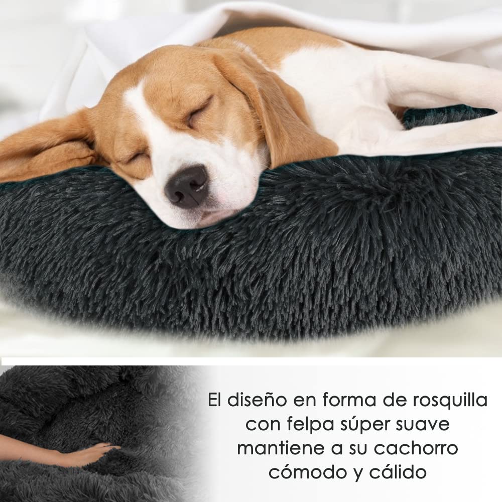 Cama para Mascota SlowTon Súper Suave Lavable Felpa Antideslizante Resistente Impermeable para Perros y Gatos Medianos y Pequeños