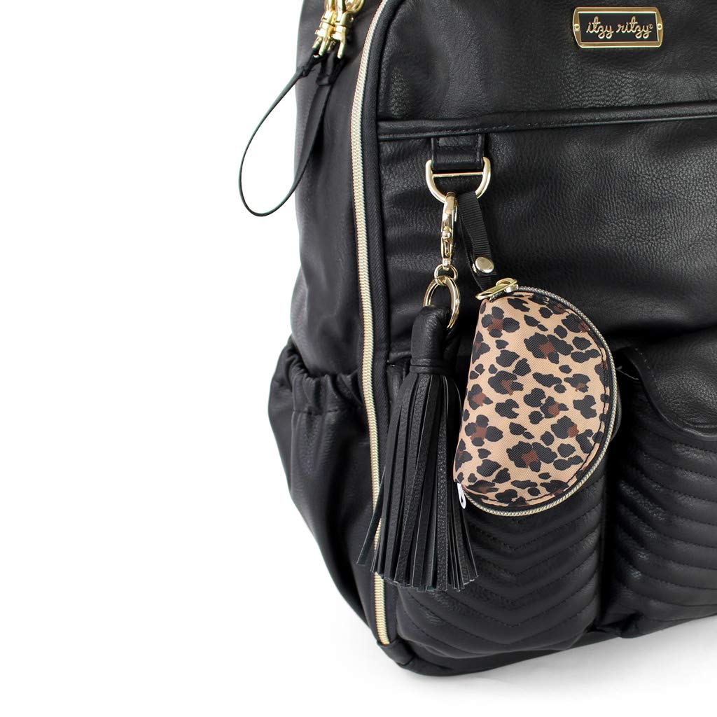Itzy Ritzy Everything - Bolsa de almacenamiento pequeña con cierre para 2 chupetes; asa a presión se fija a la bolsa de pañales, carriola o bolso; sostiene auriculares, cargadores, bolsas de cambio o