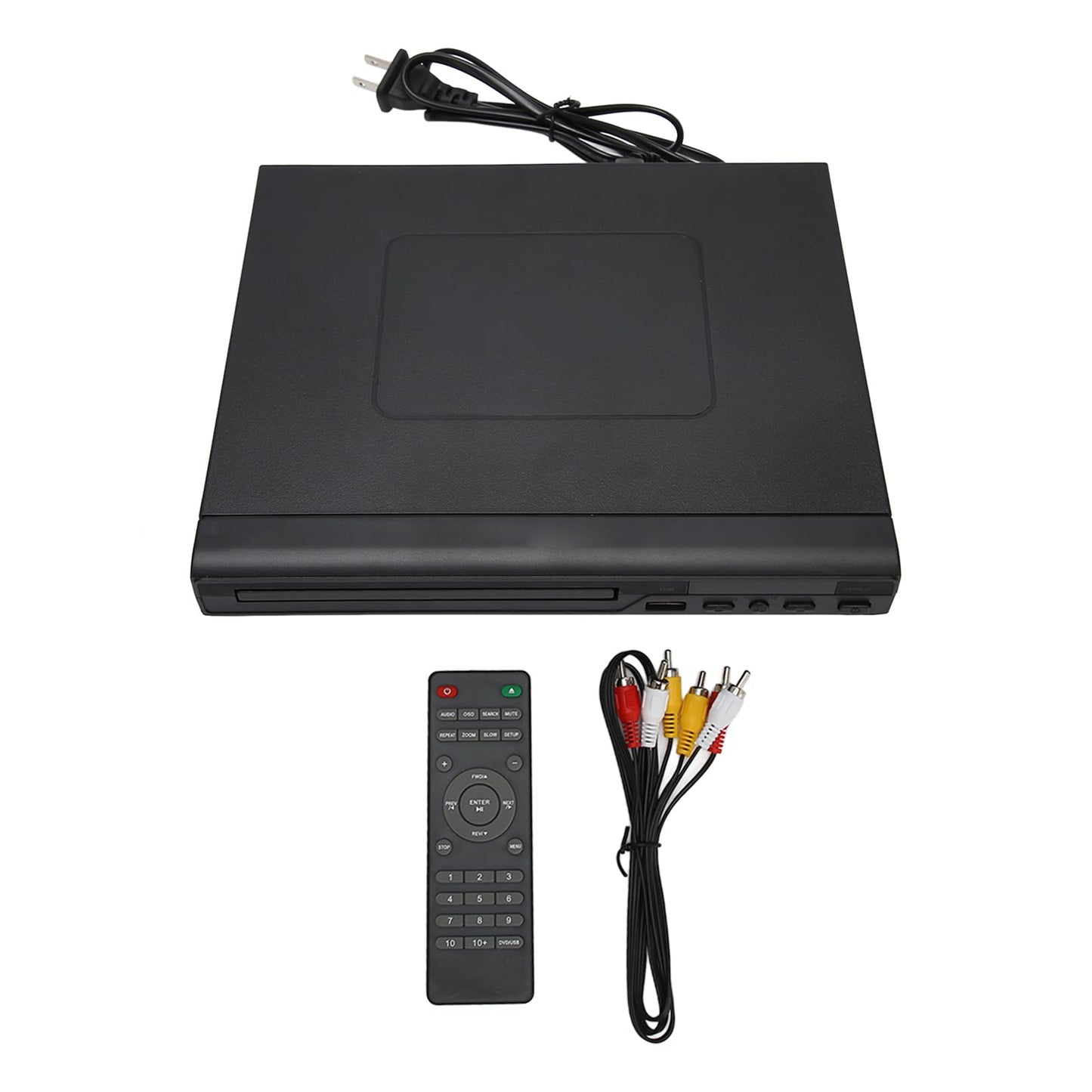 BAOK Reproductor de CD DVD, Interfaz USB 2.0 Plug and Play Mini Reproductor de DVD 110‑240V para el Hogar para TV (Enchufe de EE. UU.)