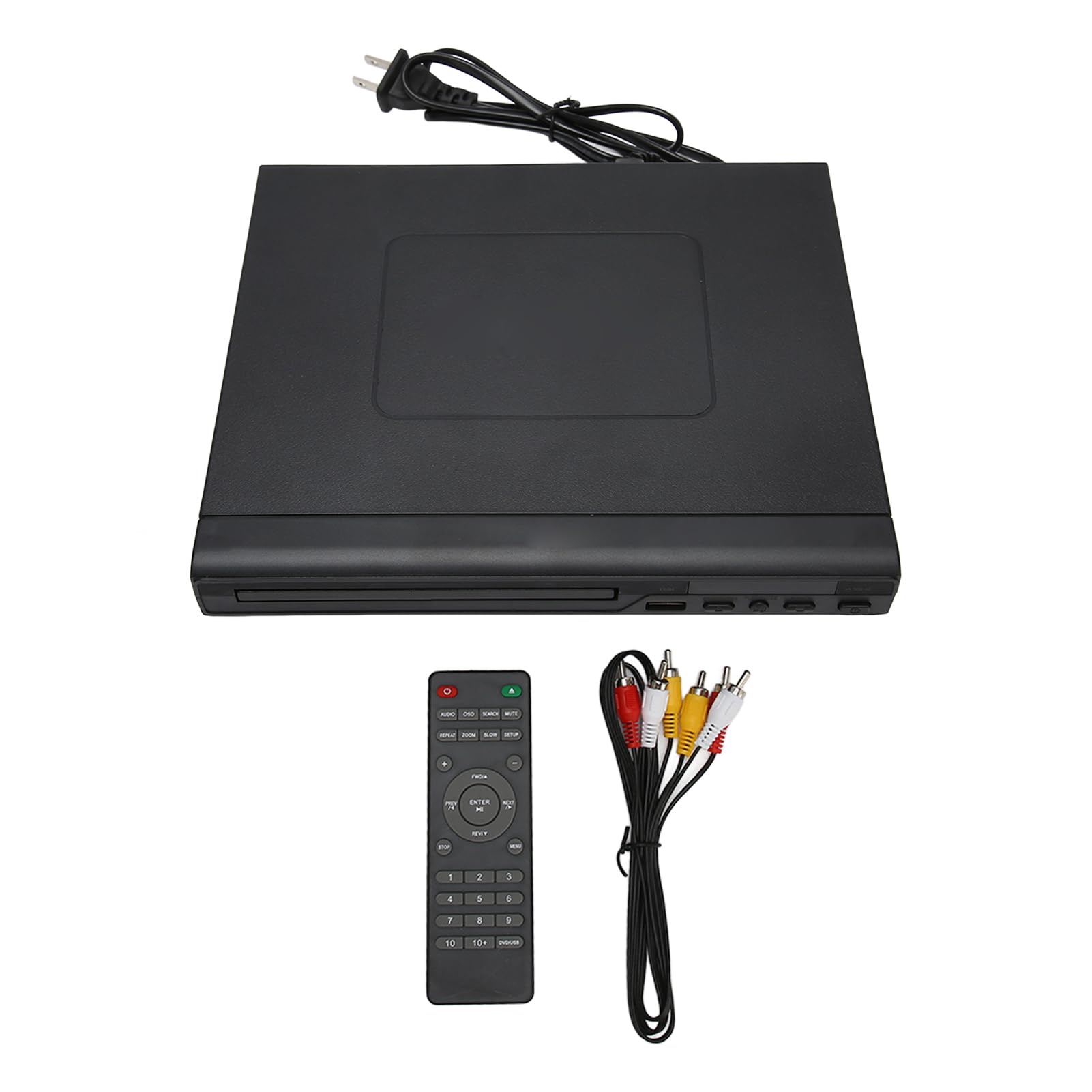 BAOK Reproductor de CD DVD, Interfaz USB 2.0 Plug and Play Mini Reproductor de DVD 110‑240V para el Hogar para TV (Enchufe de EE. UU.)