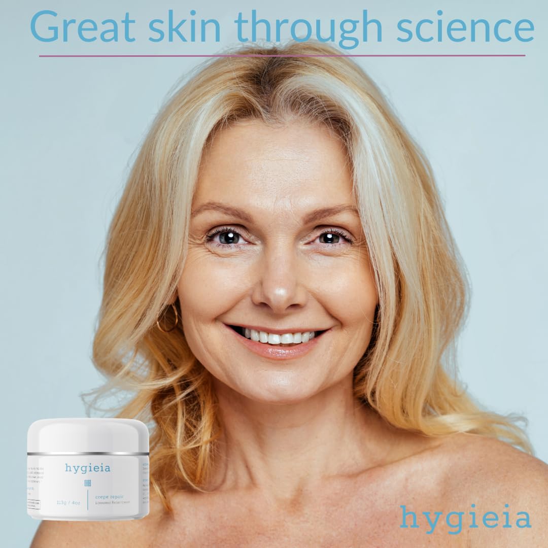 Hygieia +- Crema reparadora de piel Hygieia Crepey: crema liposomal antienvejecimiento para rostro, cuello y cuerpo, de células profundas avanzadas