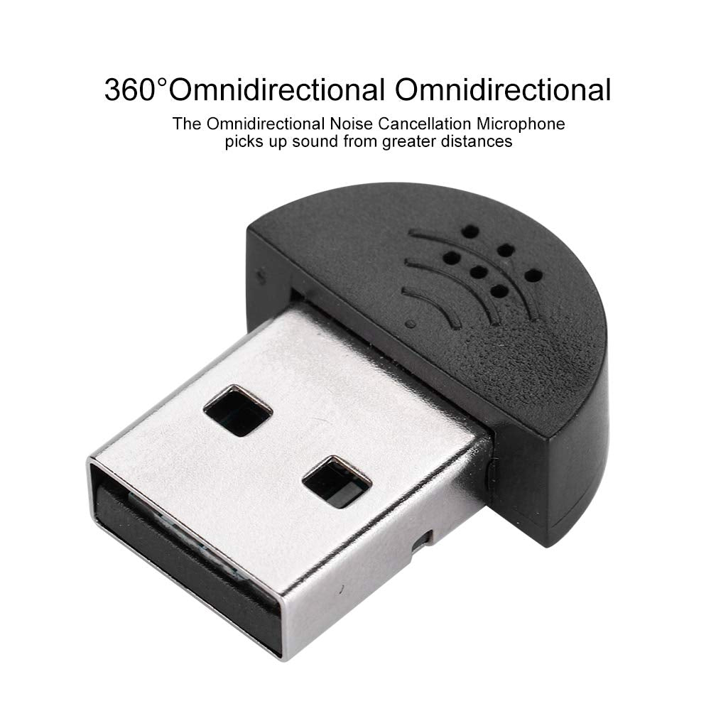 Micrófono USB Mini Wendry Negro para Grabación de Audio en Computadora PC