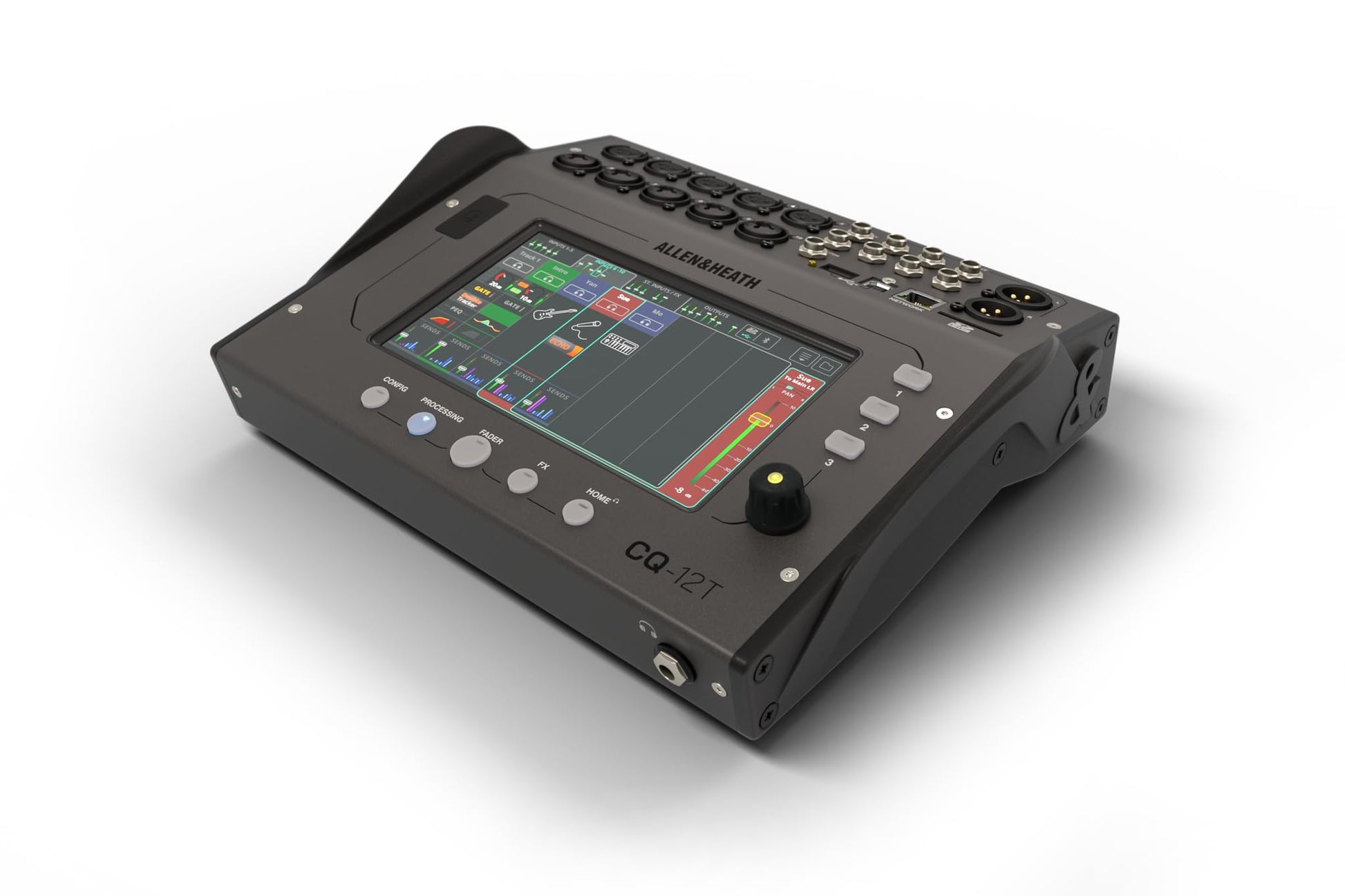 Mezclador Digital Allen & Heath CQ-12T Bluetooth y Pantalla Táctil de 7 Pulgadas