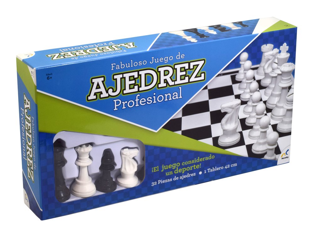 Juego de Mesa Ajedrez Profesional Novelty Corp en Blanco para Mejora de Agilidad Mental