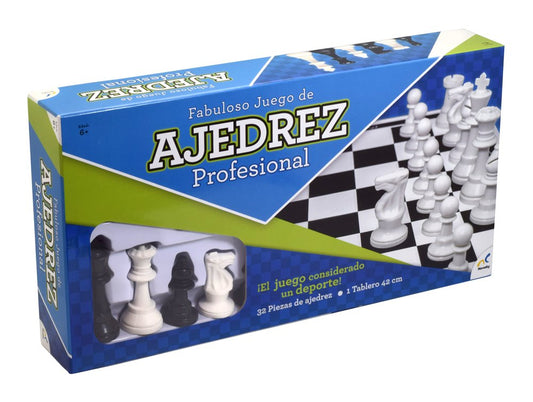 Juego de Mesa Ajedrez Profesional Novelty Corp en Blanco para Mejora de Agilidad Mental