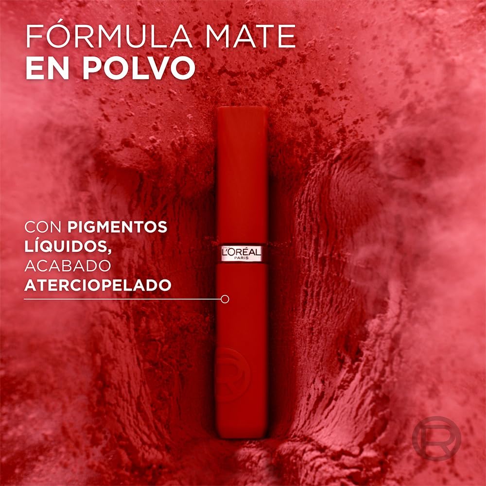 L'Oréal Paris, Infallible Le Matte Resistance, Labial Líquido Mate Larga Duración 16hr, Color Intenso con Ácido Hialurónico, Tono Wine Not? 500, 5ml