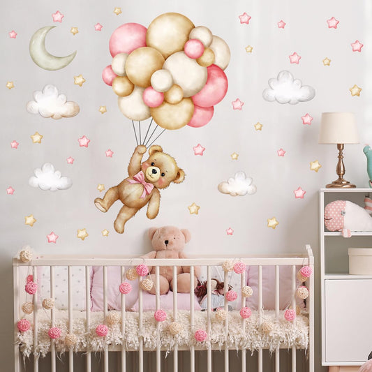 Calcomanías de Pared Oso de Peluche para Habitación de Bebé en Oso