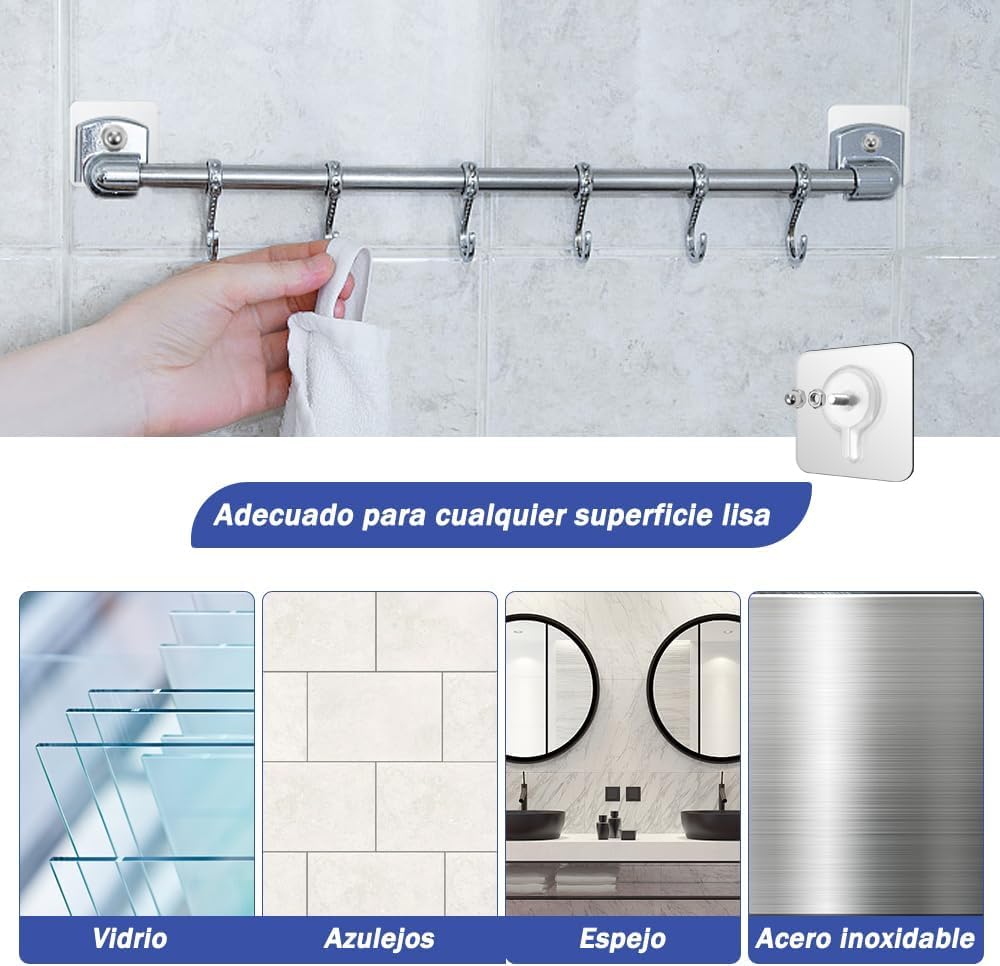 Colgar Cuadros Sin Clavos,Clavos Adhesivos sin Tornillos,Clavos Adhesivos para Pared, Impermeable Y Transparente,Muy Adecuado Para Instalar En Sala De Estar,Dormitorio,Baño y Cocina(30 Piezas)