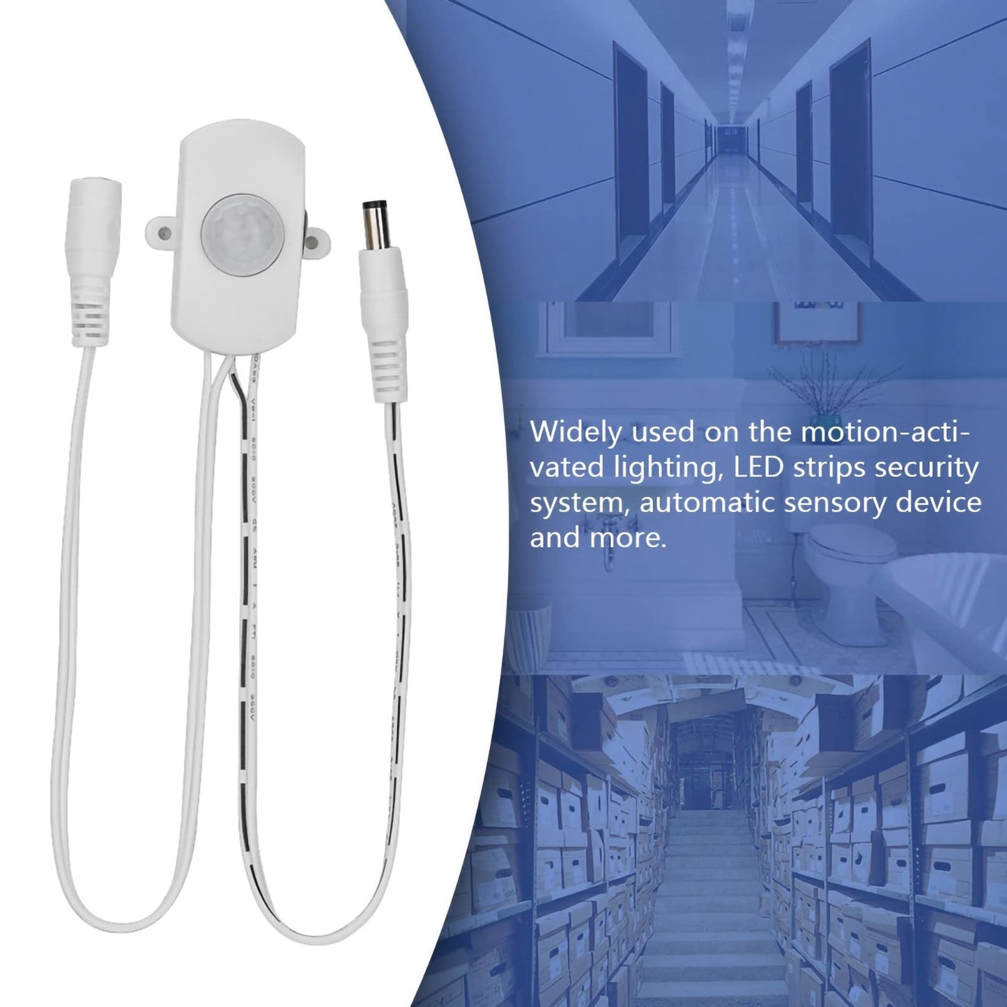 Interruptor Automático Sensor Infrarrojo Richer-R Mini 5A DC 6-24V Movimiento PIR con Rango de 120 Grados hasta 7 m para Iluminación Tira LED