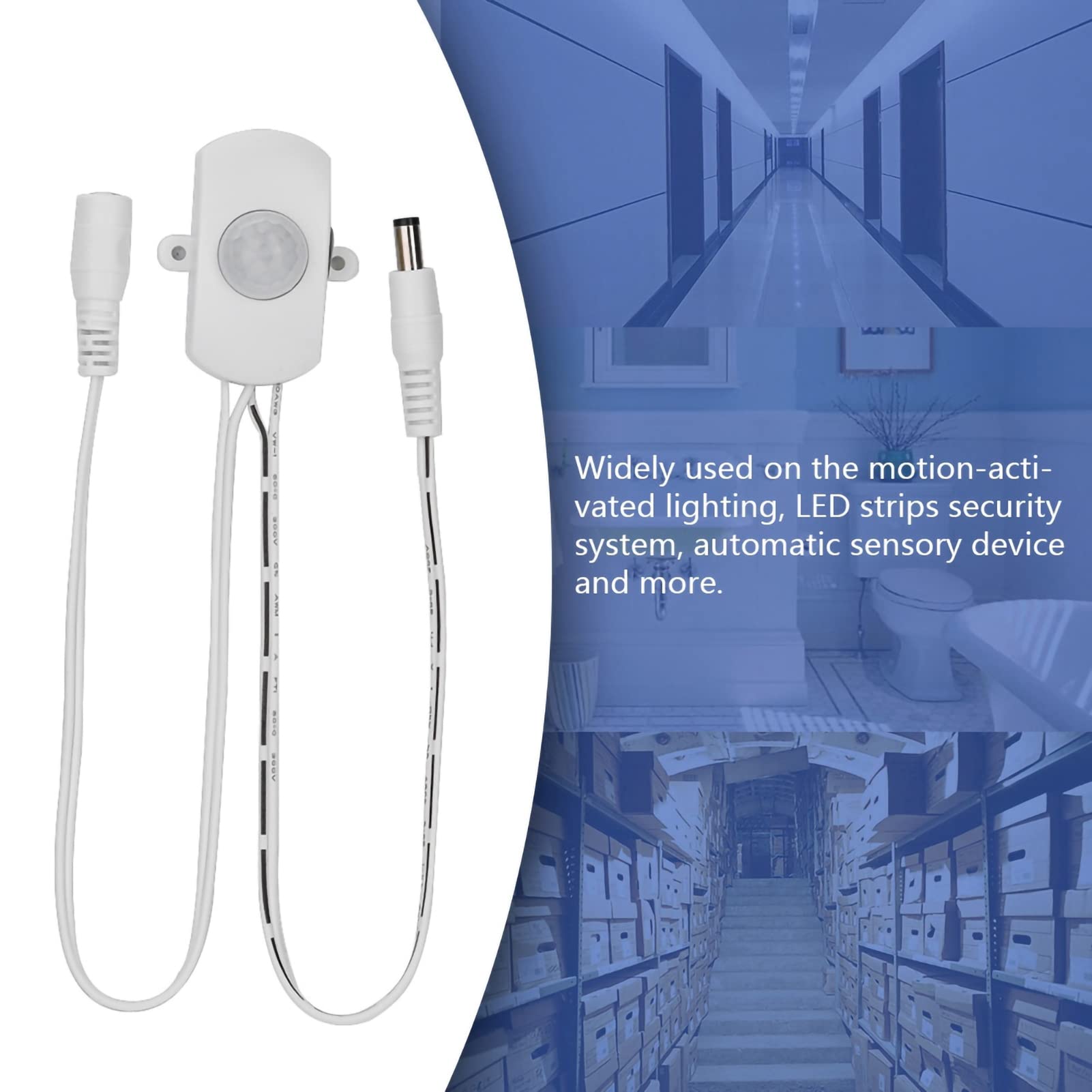 Interruptor Automático Sensor Infrarrojo Richer-R Mini 5A DC 6-24V Movimiento PIR con Rango de 120 Grados hasta 7 m para Iluminación Tira LED