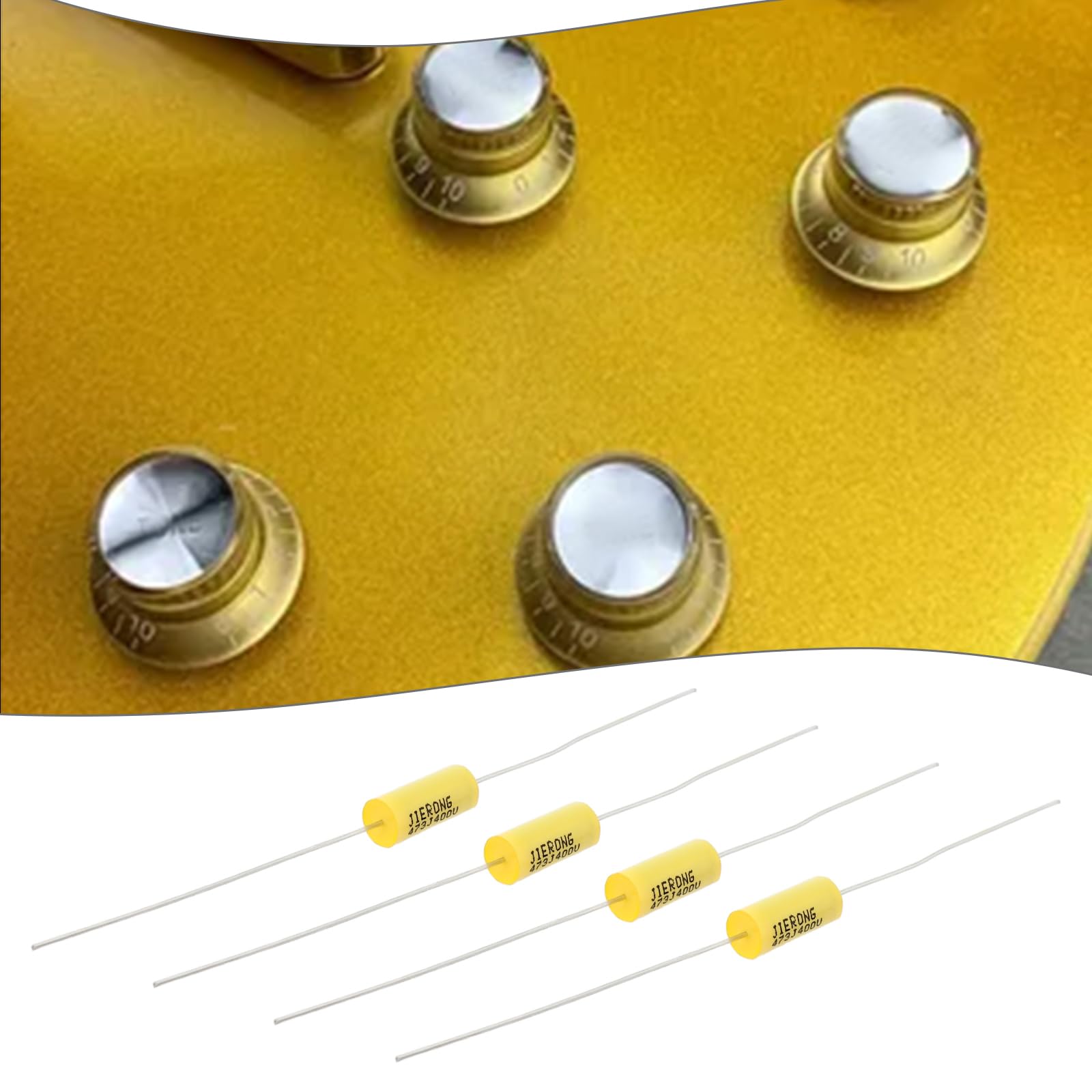 OTOTEC - 4 condensadores de 0.047uf para guitarra, condensadores, bocinas individuales y tapas Humbuckers para guitarra eléctrica y bajo