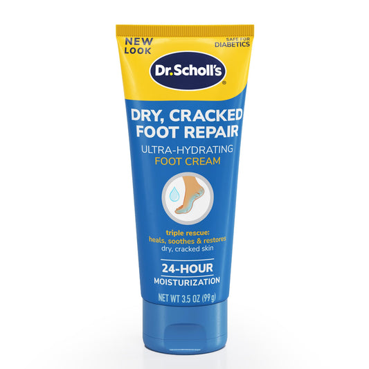Dr. Scholl's Ultra Hydrating Foot Cream 3.5 oz, Lotion with 25% Urea for Dry Cracked Feet, Heals and Moisturizes for Healthy Feet