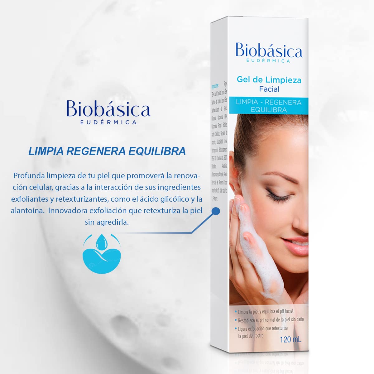 Gel de Limpieza Facial | Para Piel Mixta y Grasa | Limpia | Regenera | Equilibra | Profunda Limpieza de tu Piel