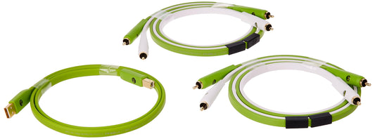 Set de Cables DJ Oyaide Negro RCA y USB Clase B 1.0M