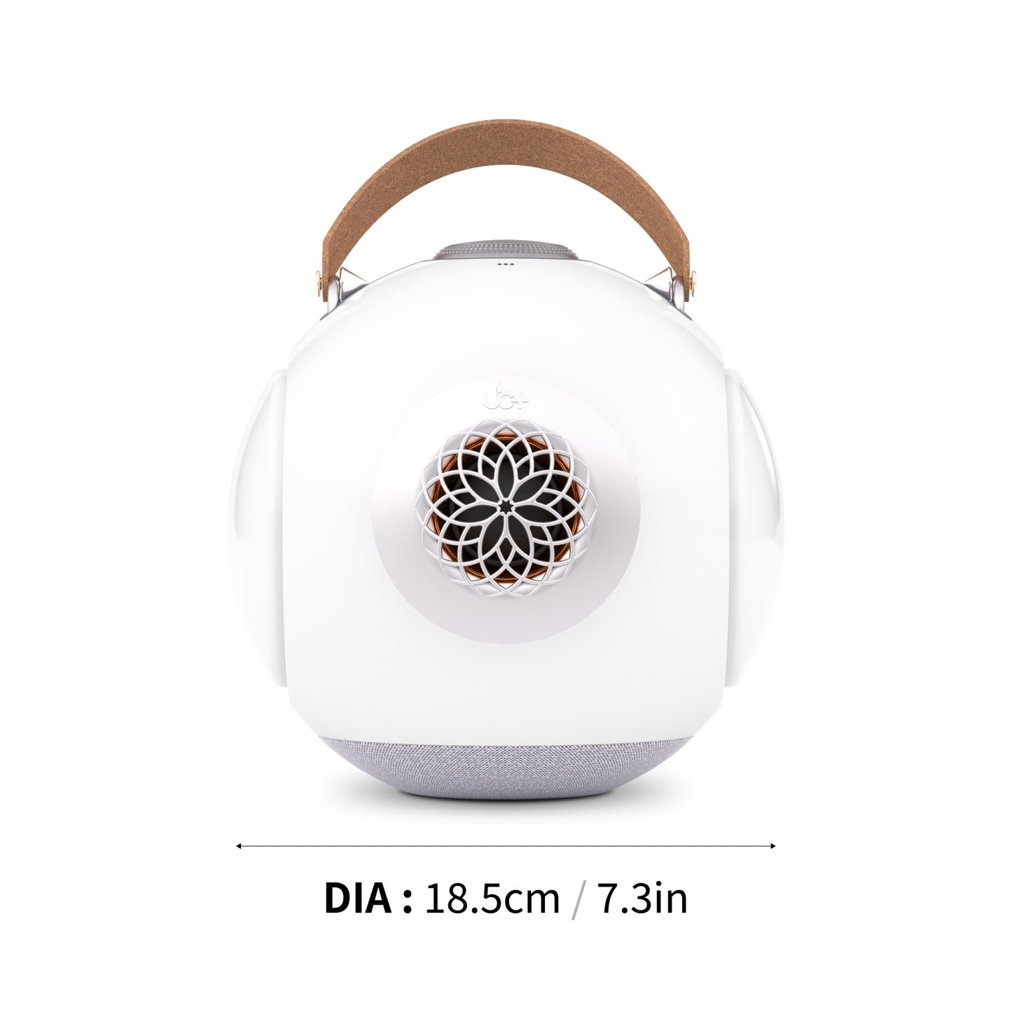 UB+ dB1 - Altavoz Bluetooth impermeable blanco | Altavoces portátiles con sonido Hi-Fi de 40 W, graves profundos, 20 horas de reproducción, resistente al agua IPX5 y TWS (blanco brillante)