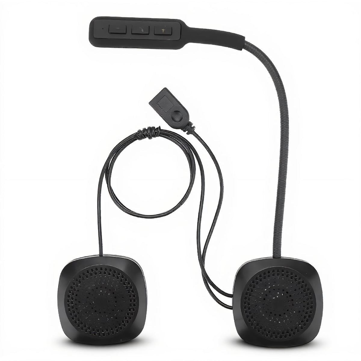 Auriculares Bluetooth ASHATA Negro con Contestador para Casco de Moto