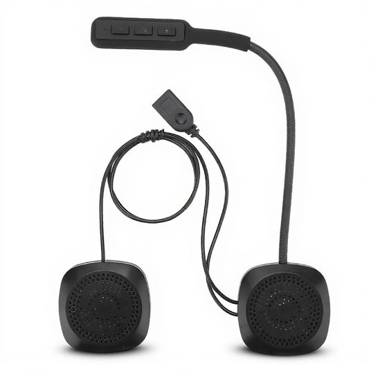 Auriculares Bluetooth ASHATA Negro con Contestador para Casco de Moto