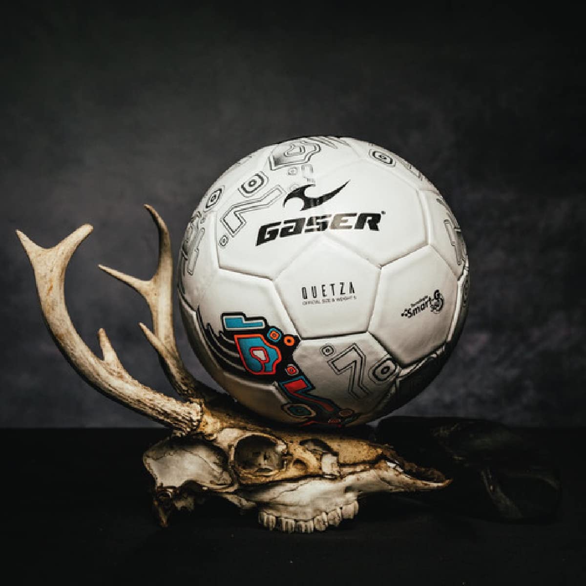 Gaser Balon de Futbol Soccer Laminado Medidas Oficial No.5 Quetza (Blanco)