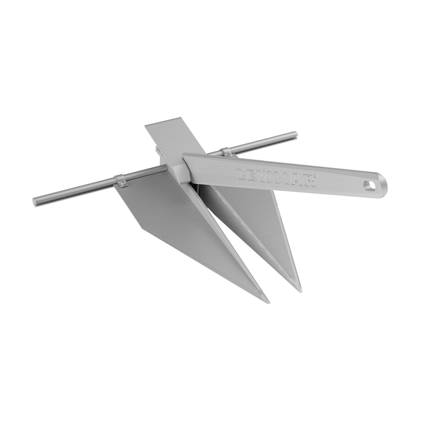 Lewmar LFX - Ancla de Aluminio Fluke de 2 Libras, para Barcos de Menos de 17 pies, Acabado anodizado, ángulos Ajustables, Mide 18.7 Pulgadas de Largo x 14.2 Pulgadas de Ancho, 10.1 Pulgadas de
