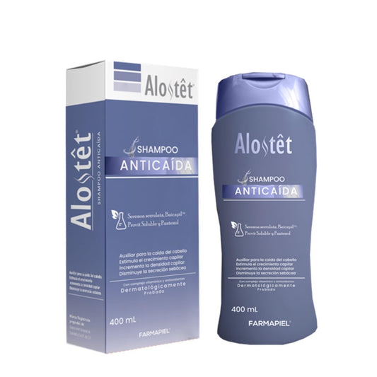 Champú Anticaída ALOSTÊT | Previene la Pérdida del Cabello y Aumenta la Densidad Capilar | Tratamiento Diario para Mujeres y Hombres | Piel Sensible | Testeado Dermatólogicamente | 400 ml