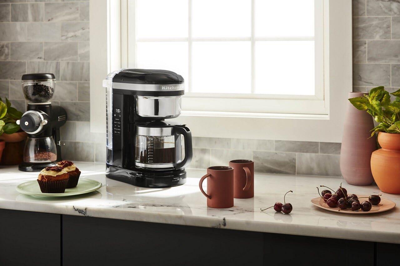 KitchenAid KCM1209OB Drip Coffee Maker, 12 Cup, Onyx Black