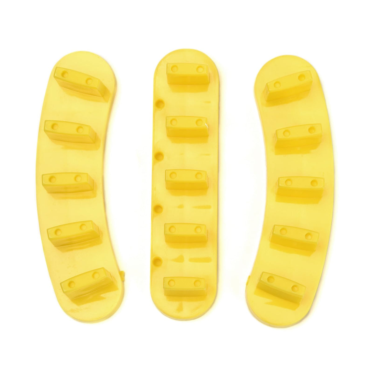 Juego de 3 Piezas de Soporte para Práctica de Uñas Falsas Rolabling Amarillo