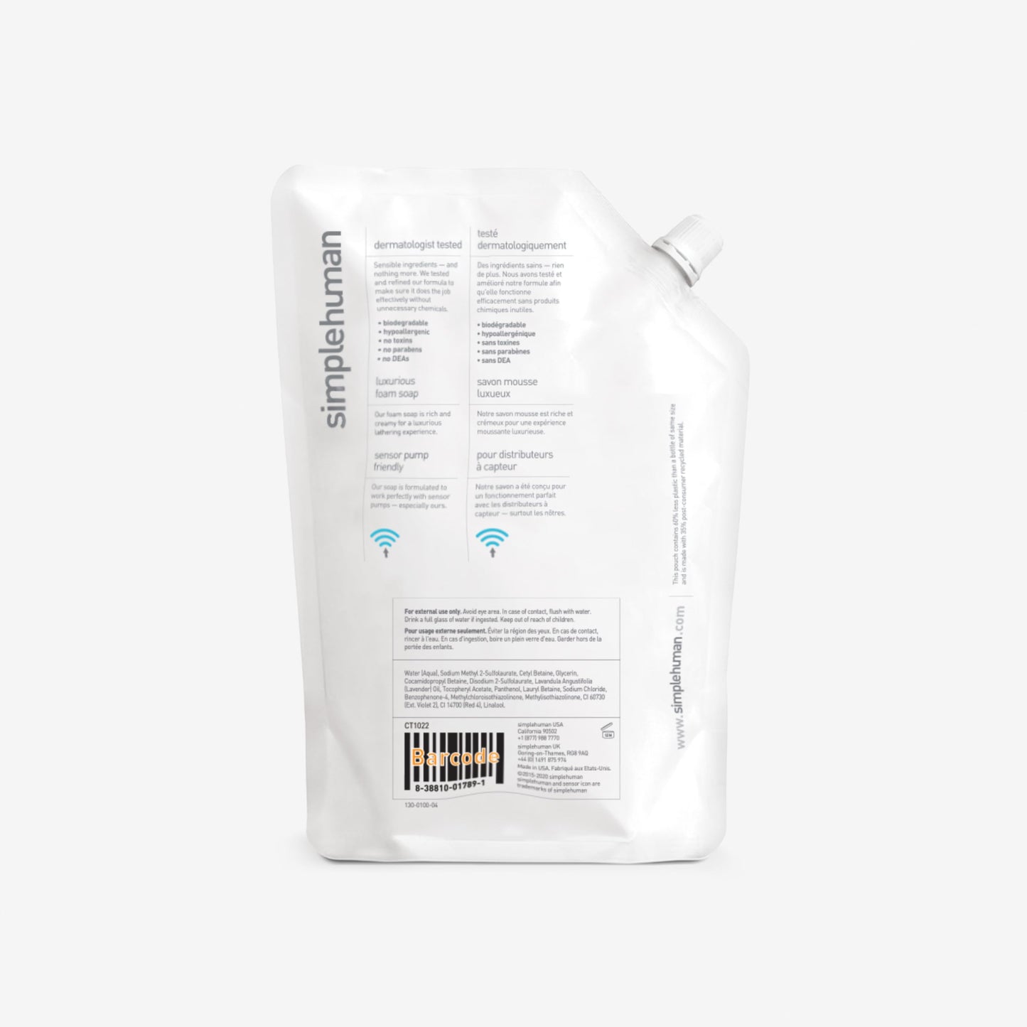 simplehuman Lavender Moisturizing Liquid Hand Soap 34 FL. Oz. Refill Pouch (Pack of 3)