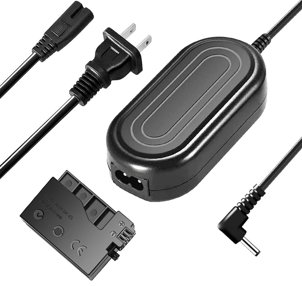 TKDY LP-E5 - Batería para chupete, kit de adaptador de corriente CA ACK-E5 para Canon.