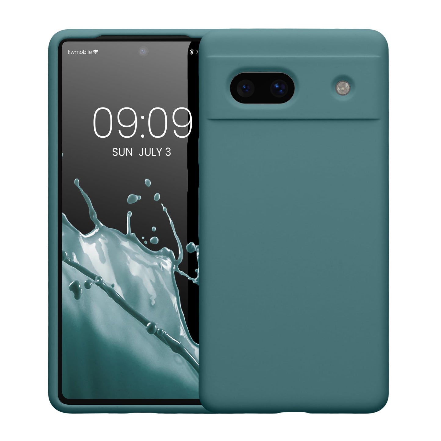 kwmobile Carcasa Compatible con Google Pixel 7a Funda - Case TPU y Silicona antigolpes - Apto Carga inalámbrica - Noche ártica