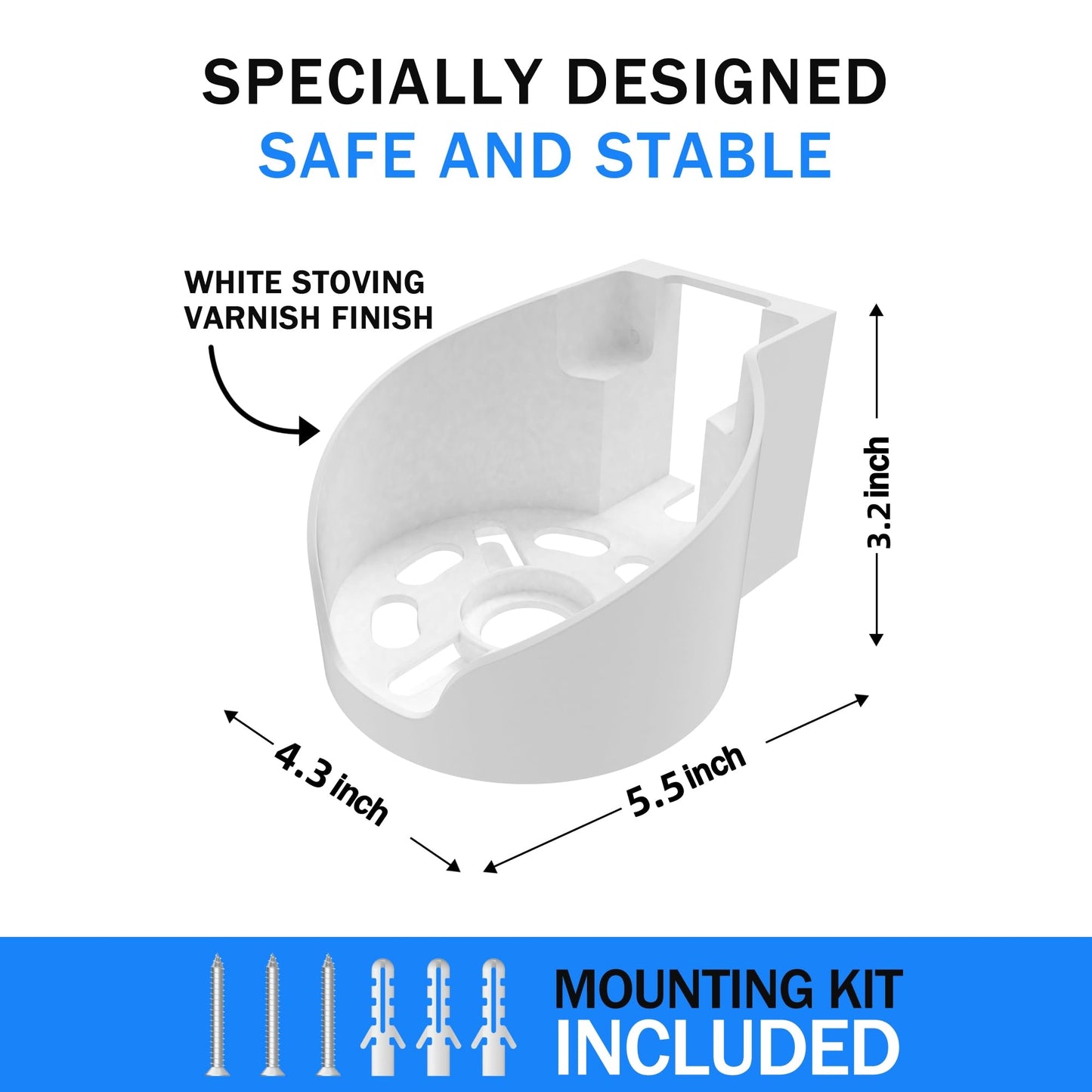 SONGCHEER - Estante de pared para Tp Link Deco X68 XE75 XE75 Pro AXE5400 Deco Mesh WiFi 6E WiFi Router Holder Stand Stand Rack Organizador de cables con kit de montaje de tornillo (blanco, paquete de