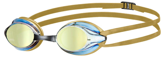 ARENA Versus Mirror - anteojos de natación antivaho para hombres y mujeres, color rojo y dorado