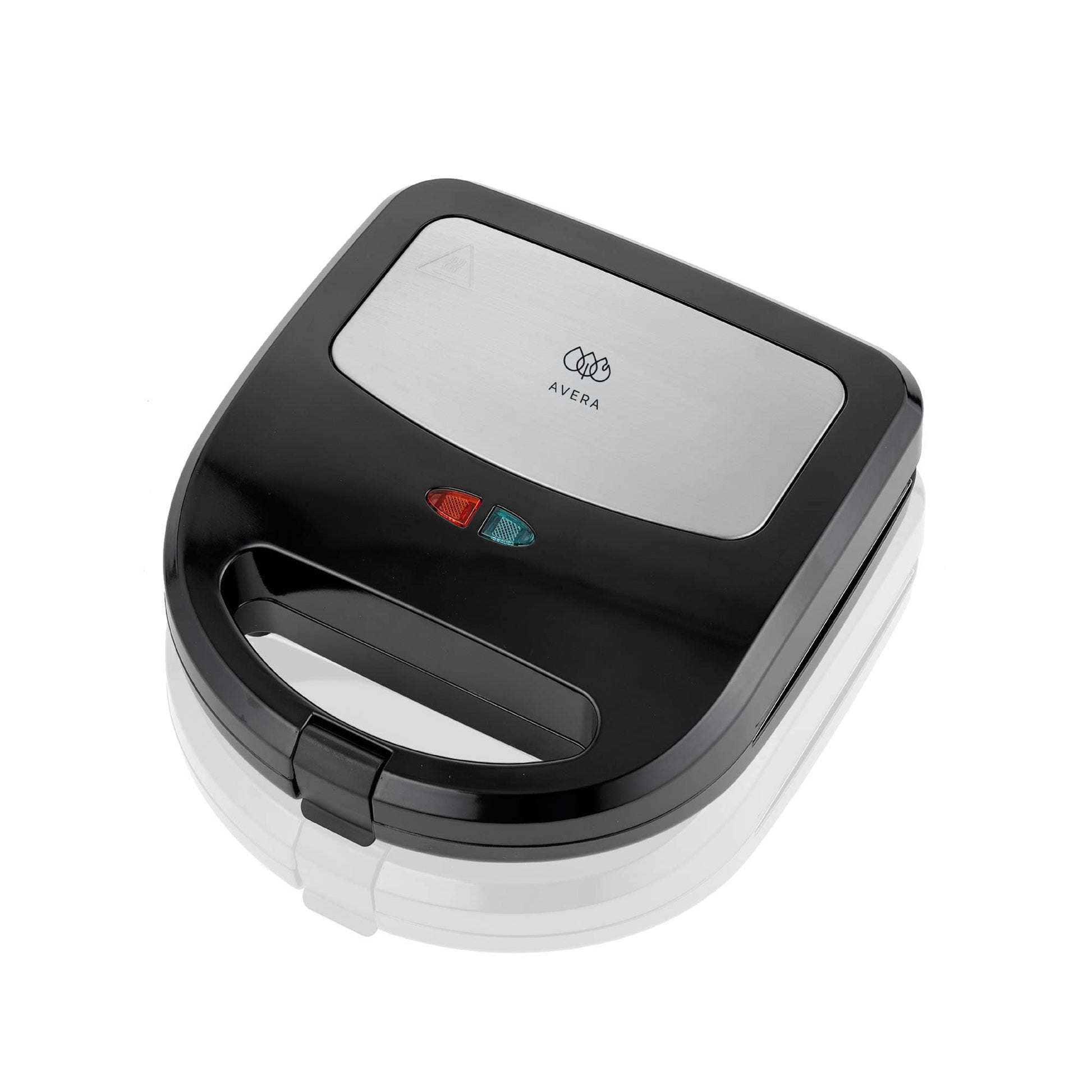 AVERA Sandwichera 5 en 1 (Incluye Placas para Waffles, Hot Cakes, Parrilla Panini Sandwich y Donitas), Sandwichera Electrica, Sanwichera | Color Negro | SW01