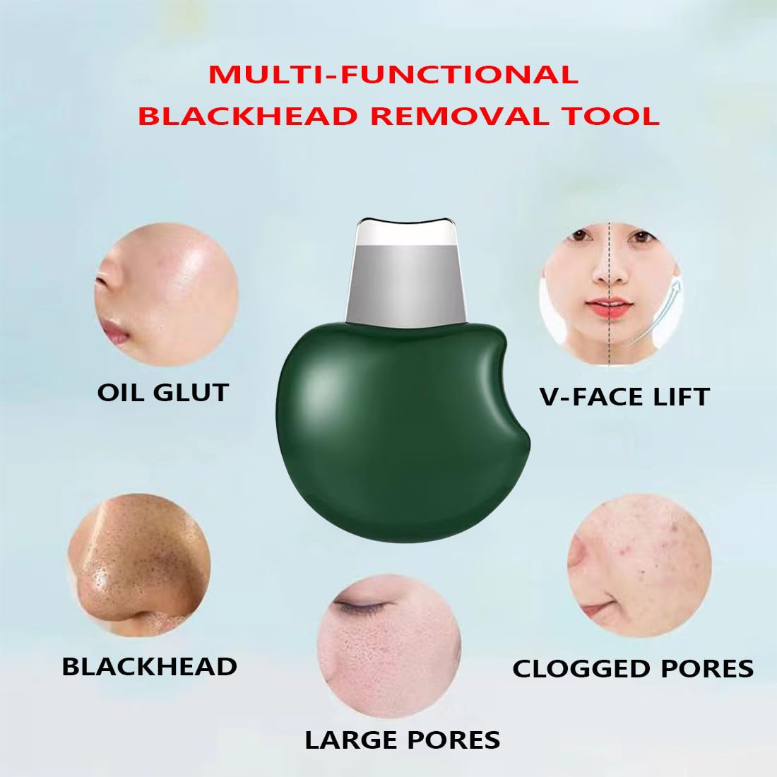 2 herramientas para eliminar puntos negros, rascador facial de silicona para limpieza profunda, espátula para la piel, limpiador de poros, raspador de espinillas, espátula de piel para hombres y