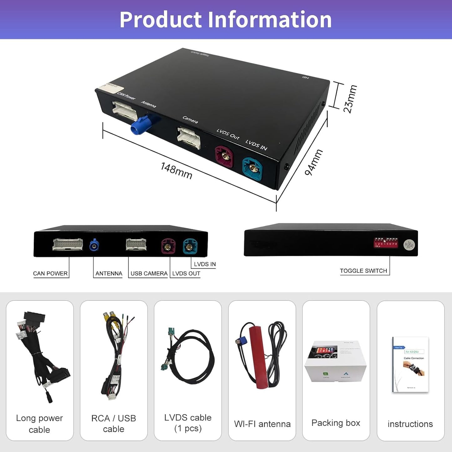 Road Top CarPlay Retrofit Kit para BMW Serie 1/2/3/4 con NBT 2011-2015