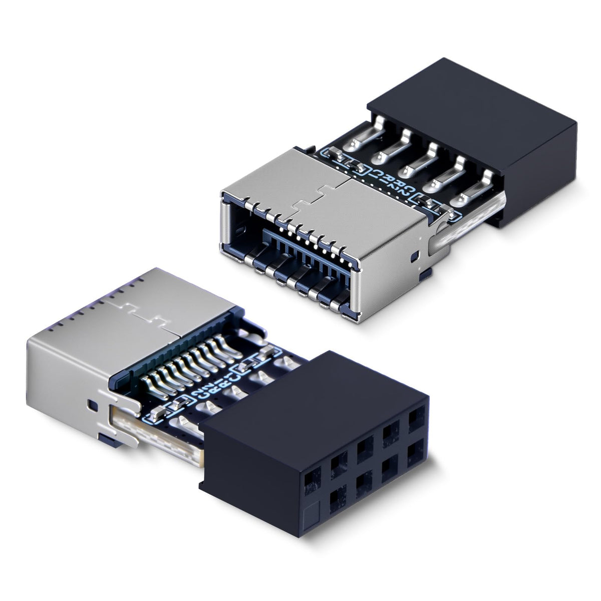 Adaptador USB 2.0 a 3.2 Gen 1 YSIUENG Negro Convertidor para Extender Puertos USB-C en Placa Base