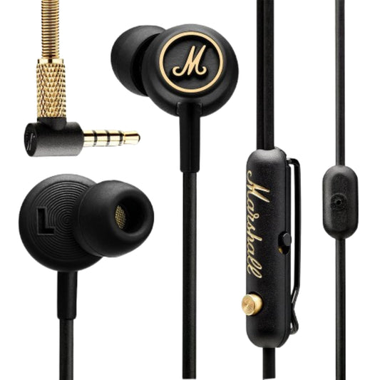 Audífonos Marshall Negro Latón con EQ Ajustable