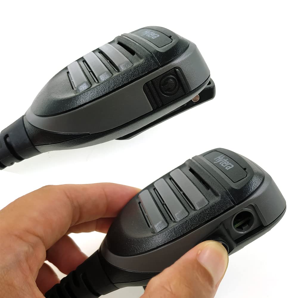 Micrófono Altavoz Portátil ANYSECU Negro IP54 para Radio Bidireccional Hytera