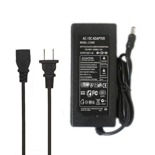 JOYLIT Alimentador 24V 2A 48W Transformador Voltaje de Entrada AC 100-240V a DC 24V, Fuente Alimentacion Adaptador para Tira de LED