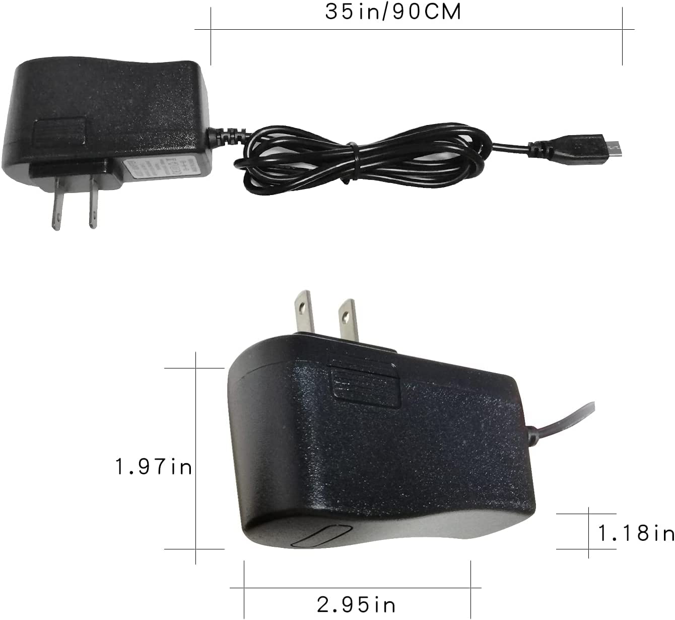 Bawofu 5V 2A Micro USB Power Supply Wall Charger AC/DC Adapter Universal Power Adapter