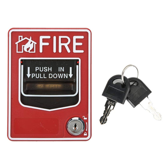 Botón de Alarma Contra Incendios, 9-28 VCC Estación de Alarma Contra Incendios Emergencia, Punto de llamada Manual Convencional de Doble Acción, Sistema de Cables Múltiples, Seguridad para Operar