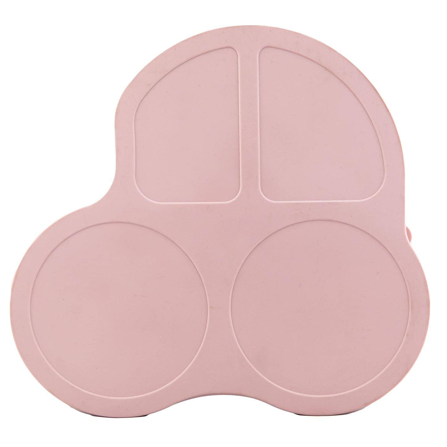 Plato con Divisiones en Silicón PAPU BABY Rosa Pastel para Bebés