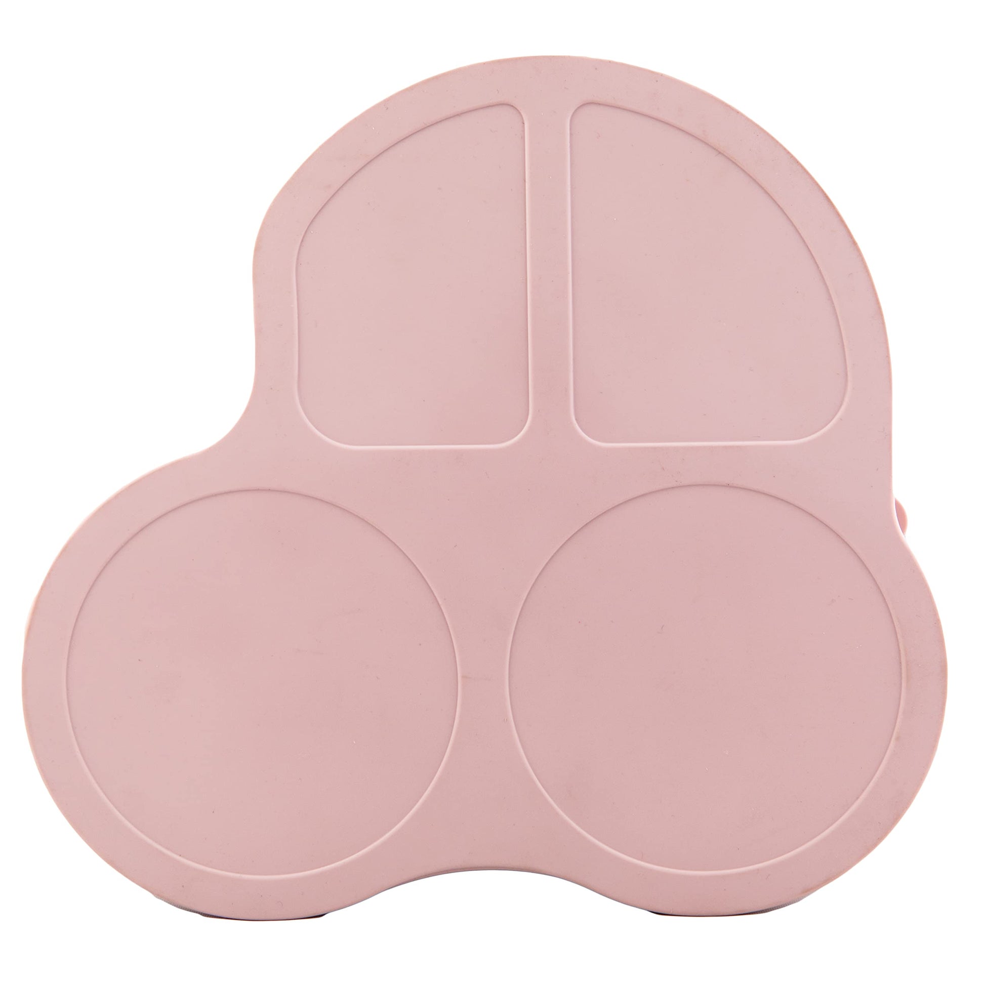 Plato con Divisiones en Silicón PAPU BABY Rosa Pastel para Bebés