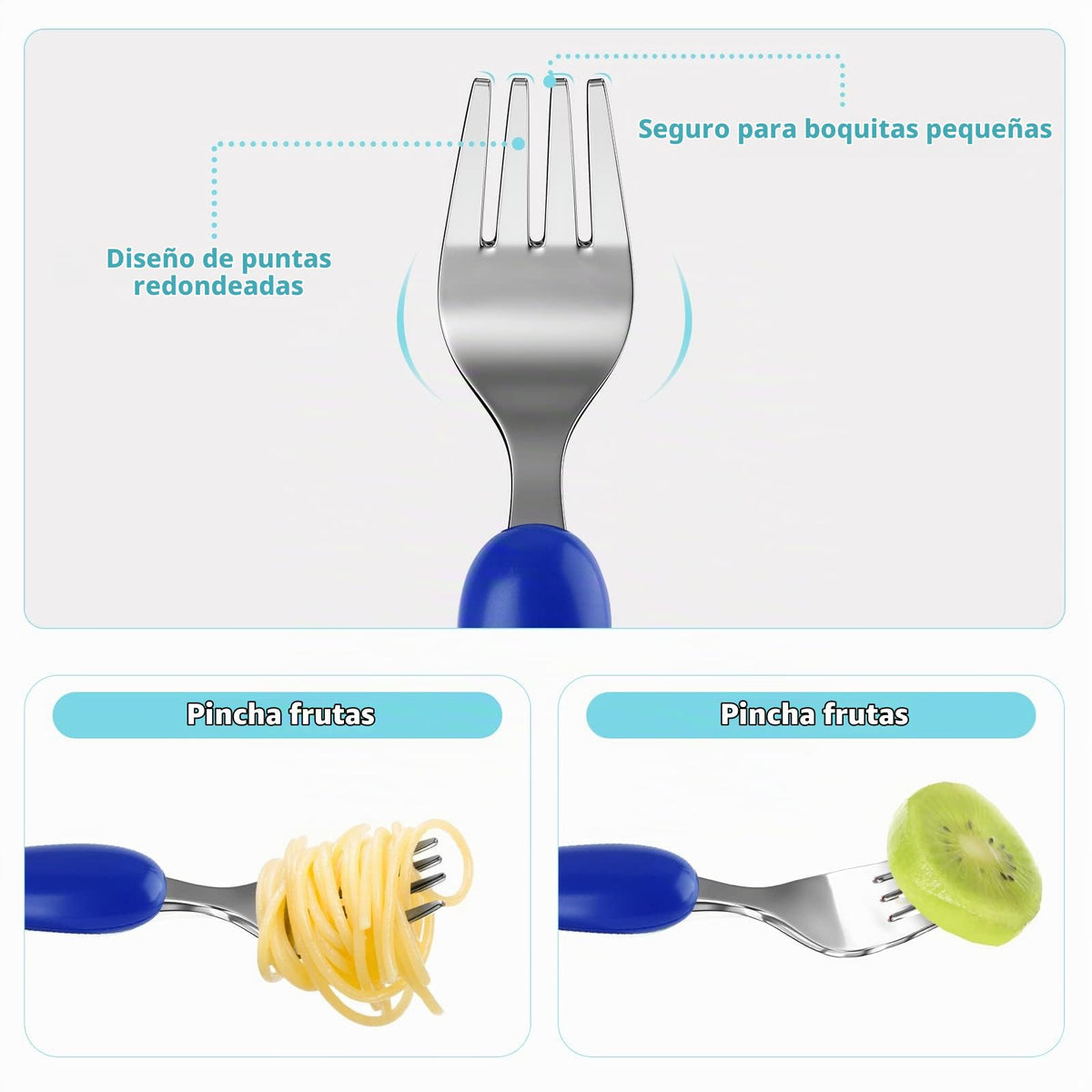 Lehoo Castle - Utensilios para niños pequeños, juego de cubiertos para