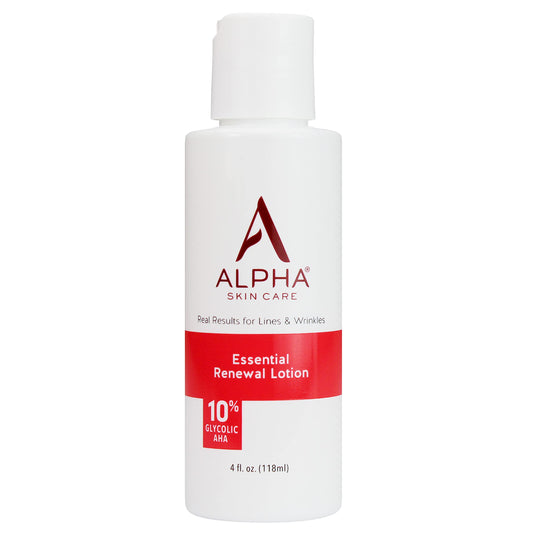 Loción Renovadora Essential Renewal con 10% de Ácido Glicólico AHA, 4 onzas - Cuidado Facial Alpha Skin Care