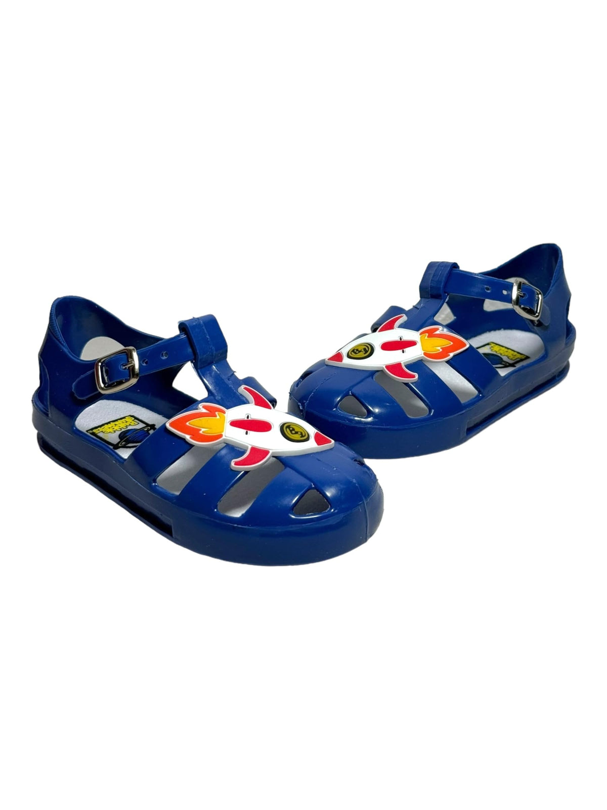 Bubble gummers Huarache Entrenador para IR al baño para Niño y Niña de Plástico Resistente con Adorno (Azul Rey, Sistema Tallas Calzado JP, Bebé, Medición, 14.0 cm)