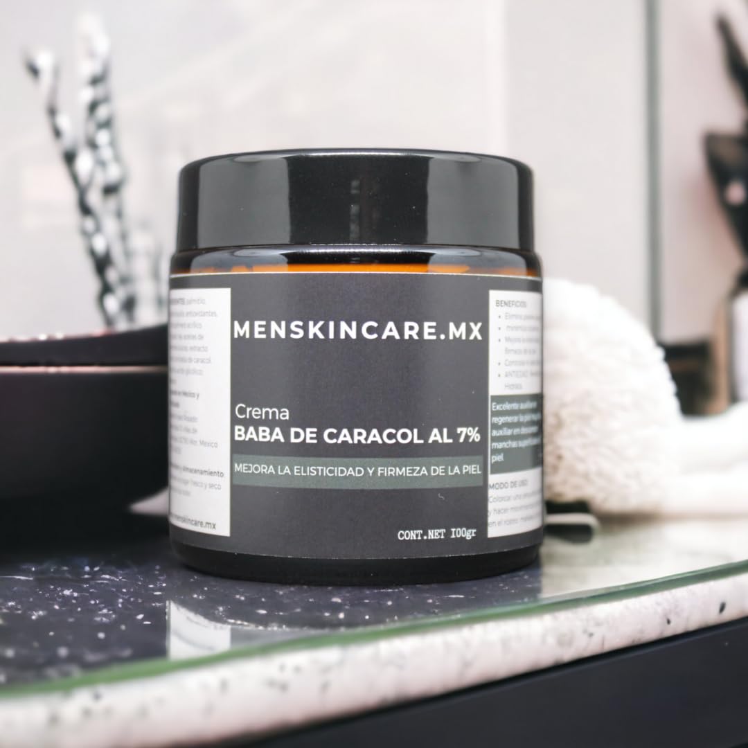 Crema Baba de Caracol 100gr para Hombres: Regeneración, Desvanecimiento de Manchas, Elasticidad y Firmeza con Extracto Proteico 7% - Mejora celular