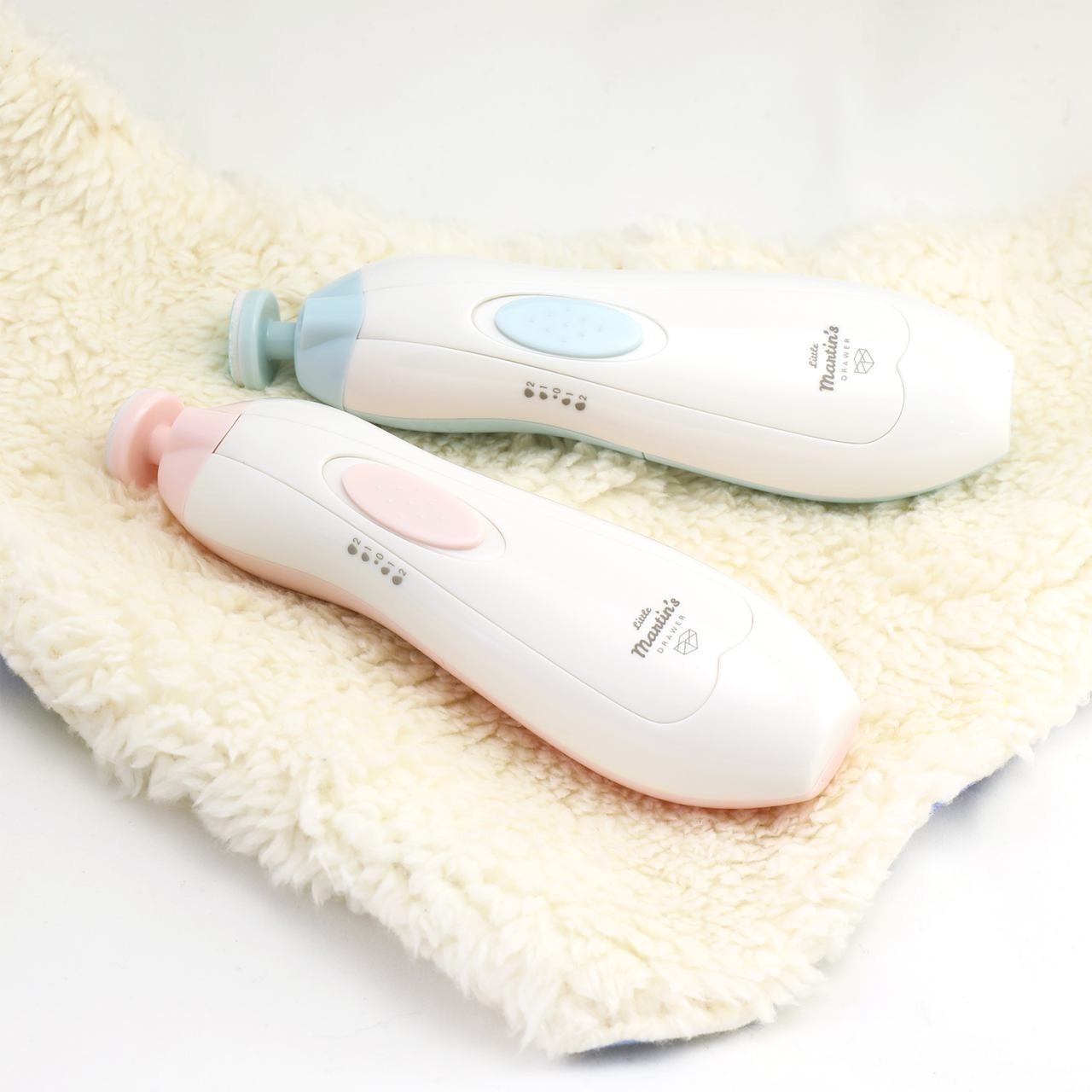 Little Martin’s Drawer Baby Nail File - Safe Baby Nail Clippers for Newborn or Toddler Toes and Fingernails - Care, Polish and Trim - Girls and Boys Accessory - Battery Operated (AA)