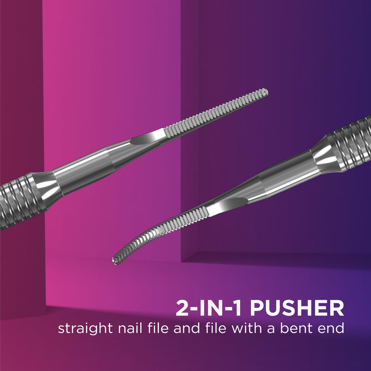 STALEKS PRO Expert PE 60/3 Ingrown Nail Lifter Pedicure Tool Surgical Grade Stainless Steel for Home Personal Use Durable (INGROWN TOENAIL LIFTER + STRAIGHT FILE)