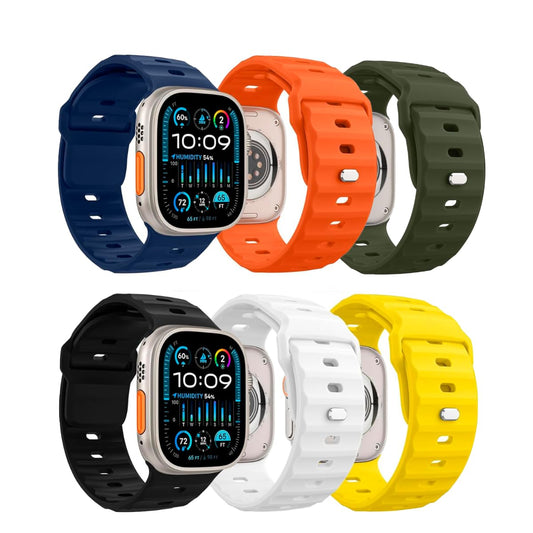 Tarcisio 6 Pack Nuevas Correas compatibles con apple watch ultra 2 de 49, 45, 44, 42mm. Correas de Silicona Deportiva Waterproof para Watch Series ultra 2 SE, ultra y 9/8/7/6/5/4/3/2/1
